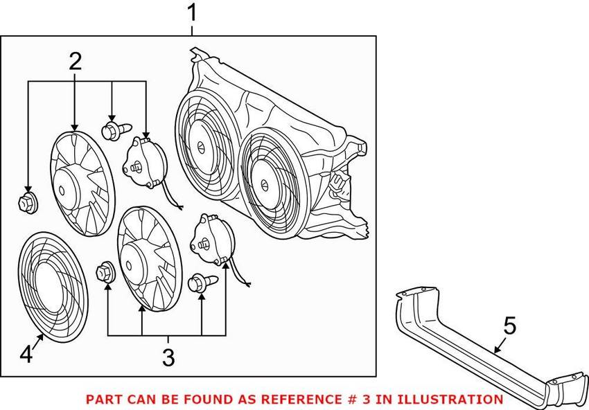 Mercedes Engine Cooling Fan Motor 1635400188